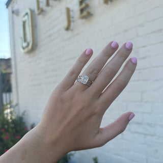Two Tone Bezel Solitaire Radiant Lifestyle 7
