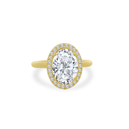 Oval Cut Solitaire with Halo  Lindsey Leigh Jewelry.