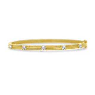 Triple Row Diamond Station Bangle  Lindsey Leigh Jewelry.

