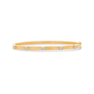 Triple Row Diamond Station Bangle  Lindsey Leigh Jewelry.

