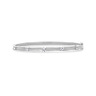 Triple Row Diamond Station Bangle  Lindsey Leigh Jewelry.
