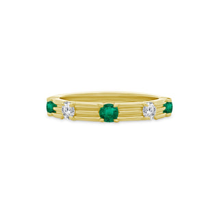 Triple Row Diamond & Gemstone Station Band  Lindsey Leigh Jewelry.
