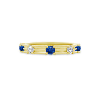 Triple Row Diamond & Gemstone Station Band  Lindsey Leigh Jewelry.
