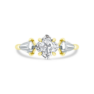 Radiant Cut with Kite Cut Side Stones  Lindsey Leigh Jewelry.
