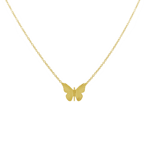 Fluted Butterfly Necklace – Lindsey Leigh Jewelry