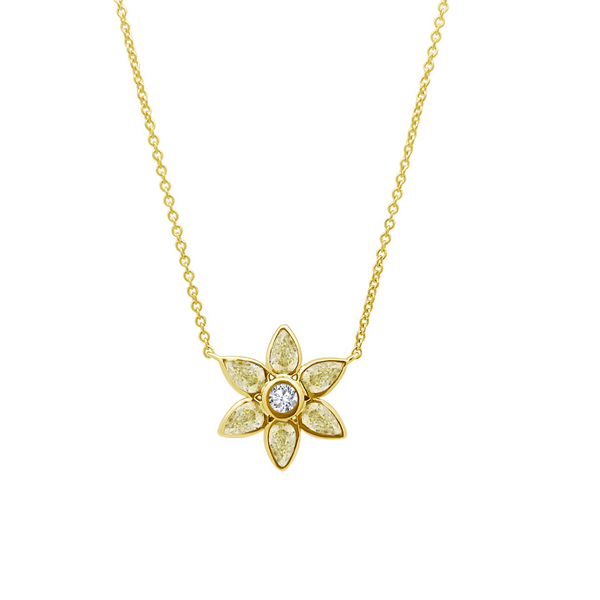Gemstone & Diamond Flower Necklace | Lindsey Leigh Jewelry