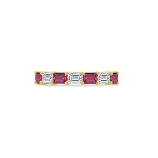Chasing Diamond & Gemstone Emerald Cut Band  Lindsey Leigh Jewelry.

