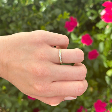 Wavy Channel Set Diamond Band Lifestyle 2