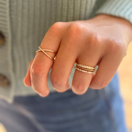 Wavy Channel Set Diamond Band Lifestyle 4