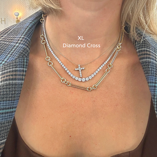 Diamond Cross Necklace XL

