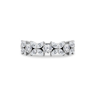 Alternating Round & Flower Diamond Band  Lindsey Leigh Jewelry.
