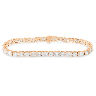 Alternating Round Mosaic Tennis Bracelet  Lindsey Leigh Jewelry.
