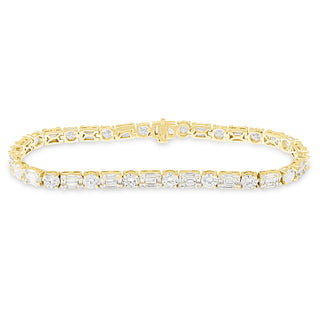 Alternating Round Mosaic Tennis Bracelet  Lindsey Leigh Jewelry.
