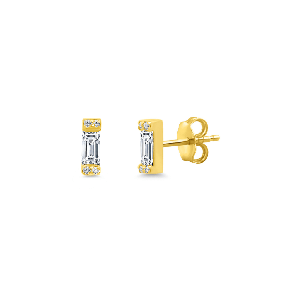 Baguette Diamond Studs - Lindsey Leigh Jewelry
