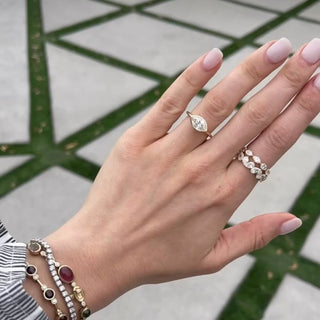 Bezel Set Marquise Cut Solitaire  Lindsey Leigh Jewelry.
