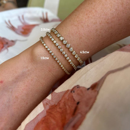 Lab-Grown Bezel Set Tennis Bracelet