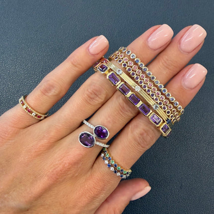 bezel set gemstone tennis 2