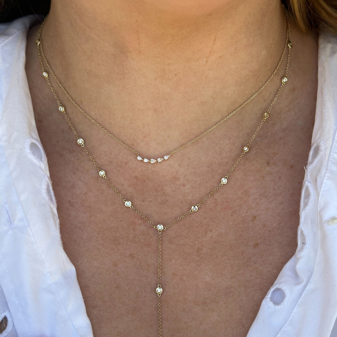 Chasing Pear Curve Necklace - Lindsey Leigh Jewelry