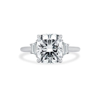 Cushion Cut with Trapezoid Cut Side Stones  Lindsey Leigh Jewelry.
