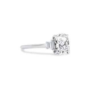 Cushion Cut with Trapezoid Cut Side Stones  Lindsey Leigh Jewelry.
