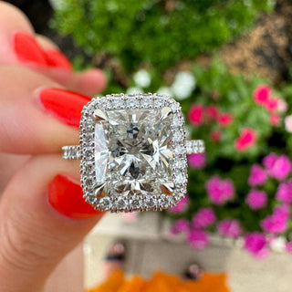 Cushion Diamond Halo Ring  Lindsey Leigh Jewelry.
