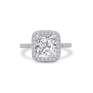 Cushion Diamond Halo Ring  Lindsey Leigh Jewelry.

