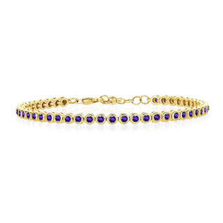 Dainty Bezel Set Gemstone Tennis Bracelet
