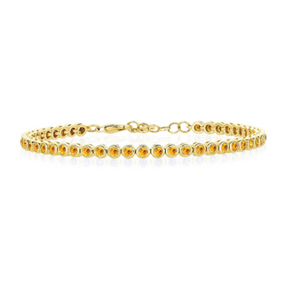 Dainty Bezel Set Gemstone Tennis Bracelet
