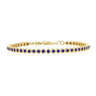 Dainty Bezel Set Gemstone Tennis Bracelet

