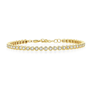Dainty Bezel Set Gemstone Tennis Bracelet
