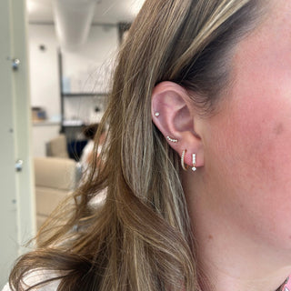 Diamond Bar Dangle Stud  Lindsey Leigh Jewelry.
