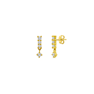 Diamond Bar Dangle Stud  Lindsey Leigh Jewelry.
