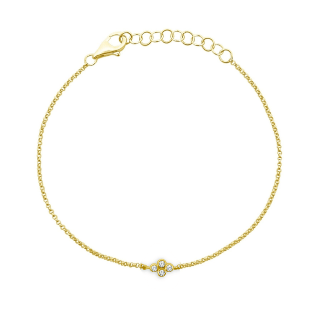 Diamond Bezel Cluster Bracelet  Lindsey Leigh Jewelry.