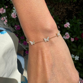 Diamond Butterfly Station Bracelet  Lindsey Leigh Jewelry.
