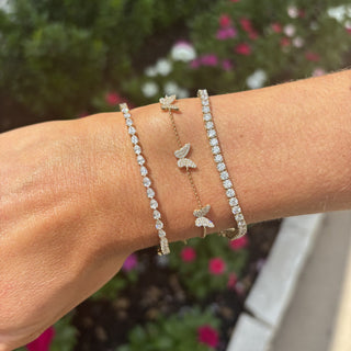 Diamond Butterfly Station Bracelet  Lindsey Leigh Jewelry.
