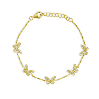 Diamond Butterfly Station Bracelet  Lindsey Leigh Jewelry.
