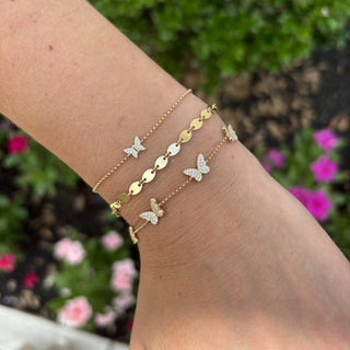 Diamond Butterfly Station Bracelet  Lindsey Leigh Jewelry.
