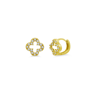 Diamond Clover Huggies  Lindsey Leigh Jewelry.

