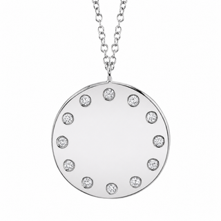 Diamond Disc Necklace   Lindsey Leigh Jewelry
