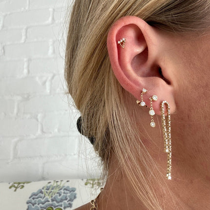 Diamond Drop Stud - Lindsey Leigh Jewelry