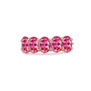 Diamond & Gemstone Oval Band  Lindsey Leigh Jewelry.
