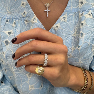 Diamond Initial Signet Ring  Lindsey Leigh Jewelry.
