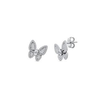 Diamond Mosaic Butterfly Earrings  Lindsey Leigh Jewelry.
