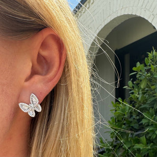 Diamond Mosaic Butterfly Earrings  Lindsey Leigh Jewelry.
