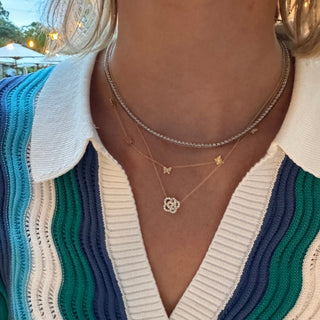 Diamond Rose Necklace  Lindsey Leigh Jewelry.
