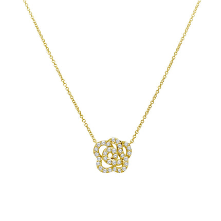 Diamond Rose Necklace - Lindsey Leigh Jewelry