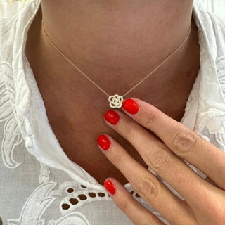 Diamond Rose Necklace  Lindsey Leigh Jewelry.
