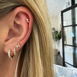 Diamond Spike Huggies  Lindsey Leigh Jewelry.
