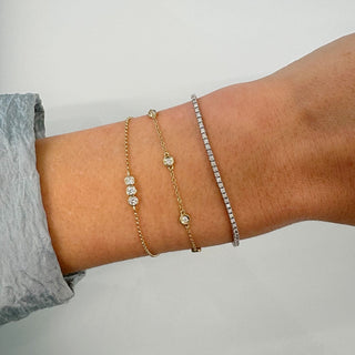 Diamond Station Bracelet  Lindsey Leigh Jewelry.
