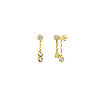 Double Bezel Drop Stud  Lindsey Leigh Jewelry.
